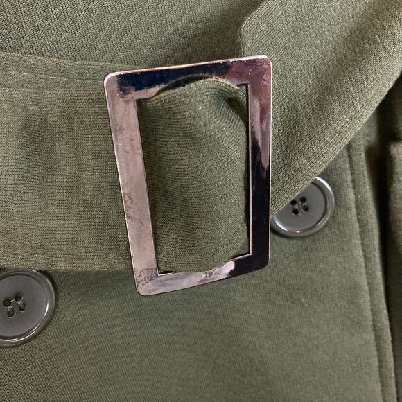 XXI by Forever 21 Button up Jacket with Belt Size L Green Knit Fitted Pockets - Picture 4 of 7